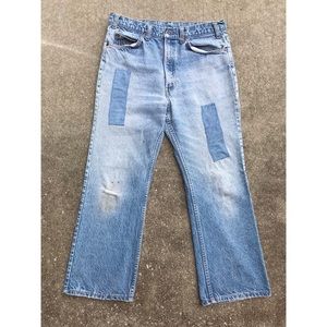 Vintage 80’s Levi’s Patched Flare Jeans